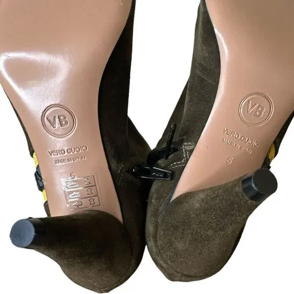 VERONICA BEARD Military Roxie Suede Boot in Brown - Picture 10 of 11